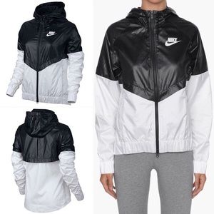 Black and white Nike windbreaker